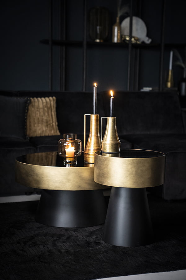 Beistelltisch ENVIRA antik Gold
