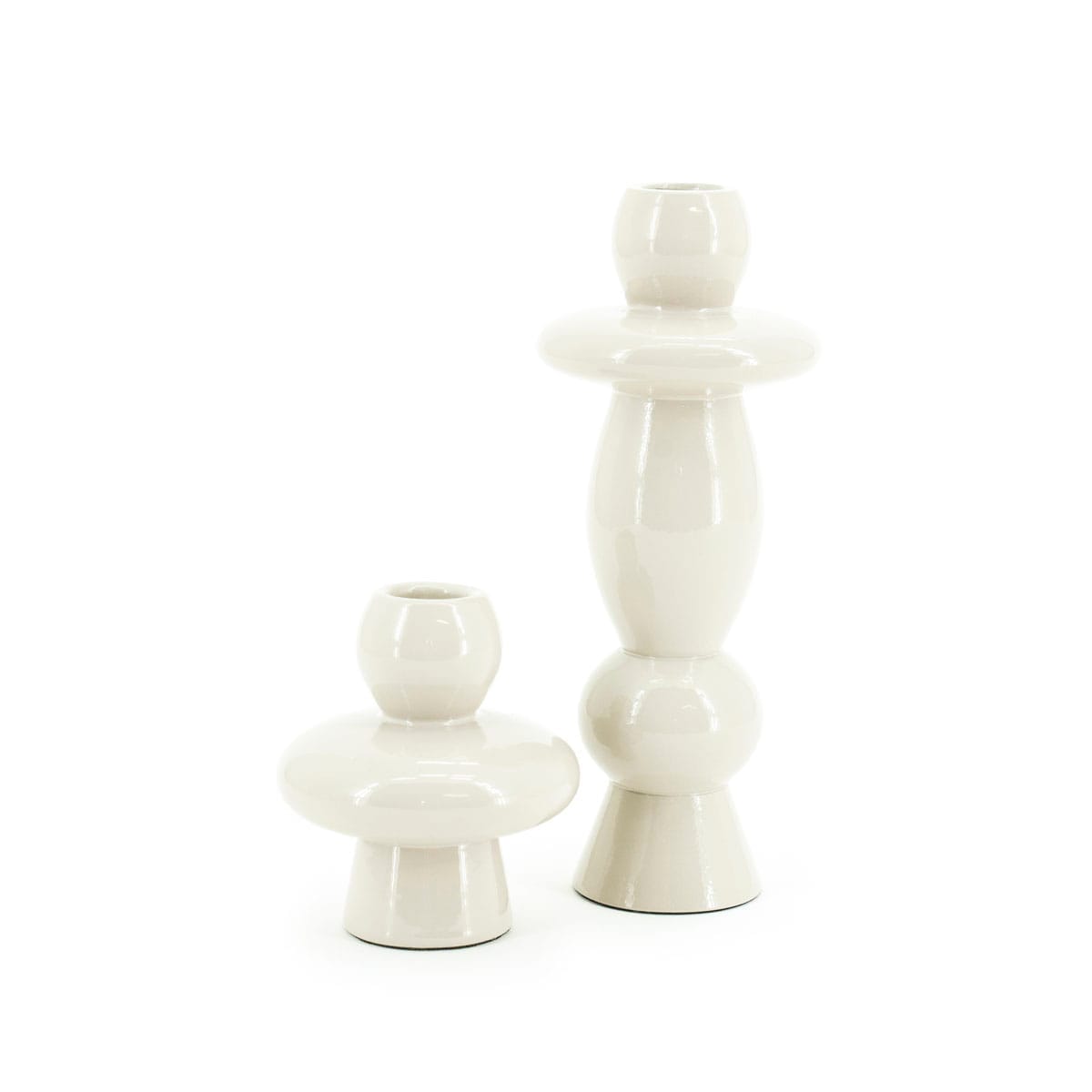 Kerzenständer Barolo (2er Set) – beige
