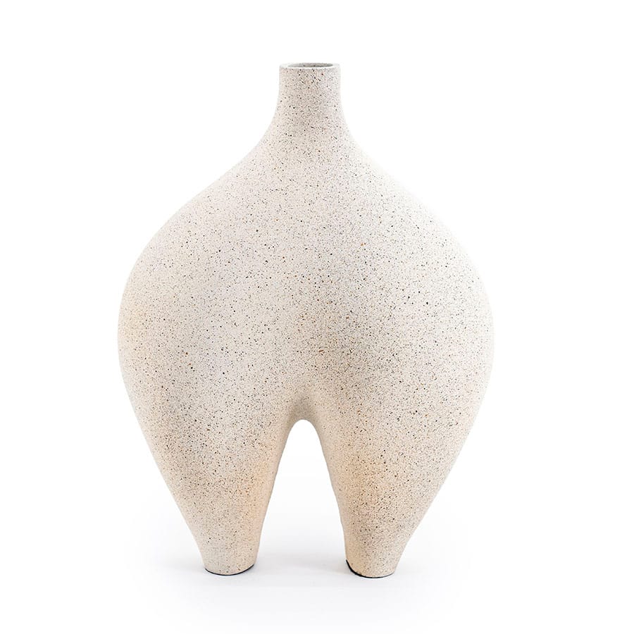 Vase Momo groß – cremeweiß