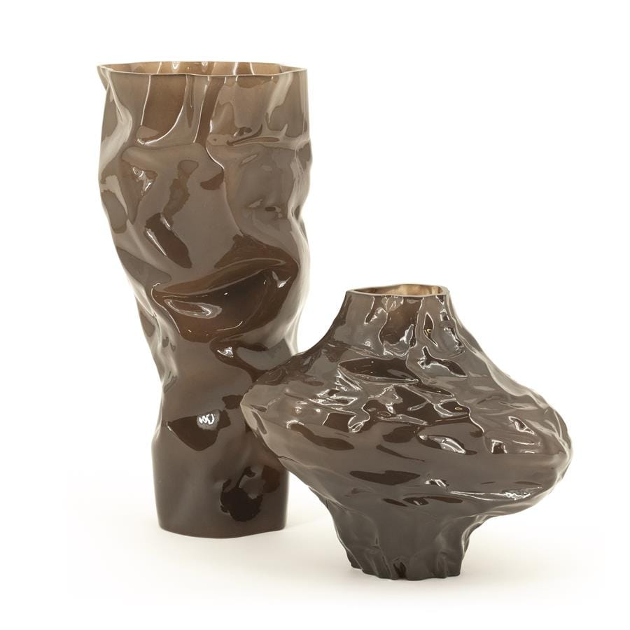 Vase Rias Klein Braun