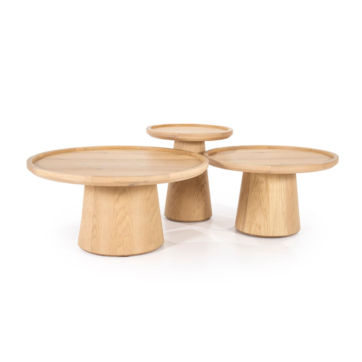 Couchtisch Leia Rund Helles Holz 80×80 cm