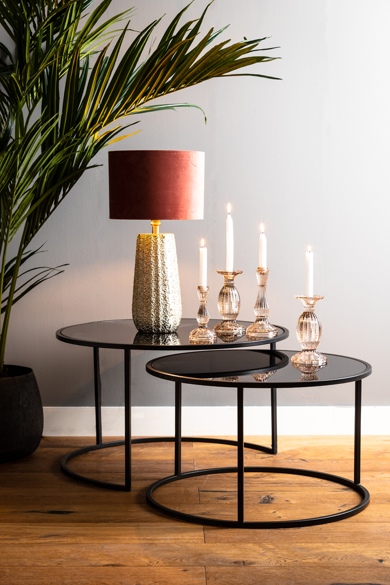 Couchtisch 2er Set DUARTE schwarz