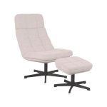 Sessel Alvar Mit Hocker Natur Boucle
