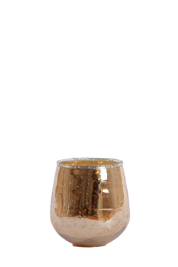 Teelicht FIRO Steingut silber – gold