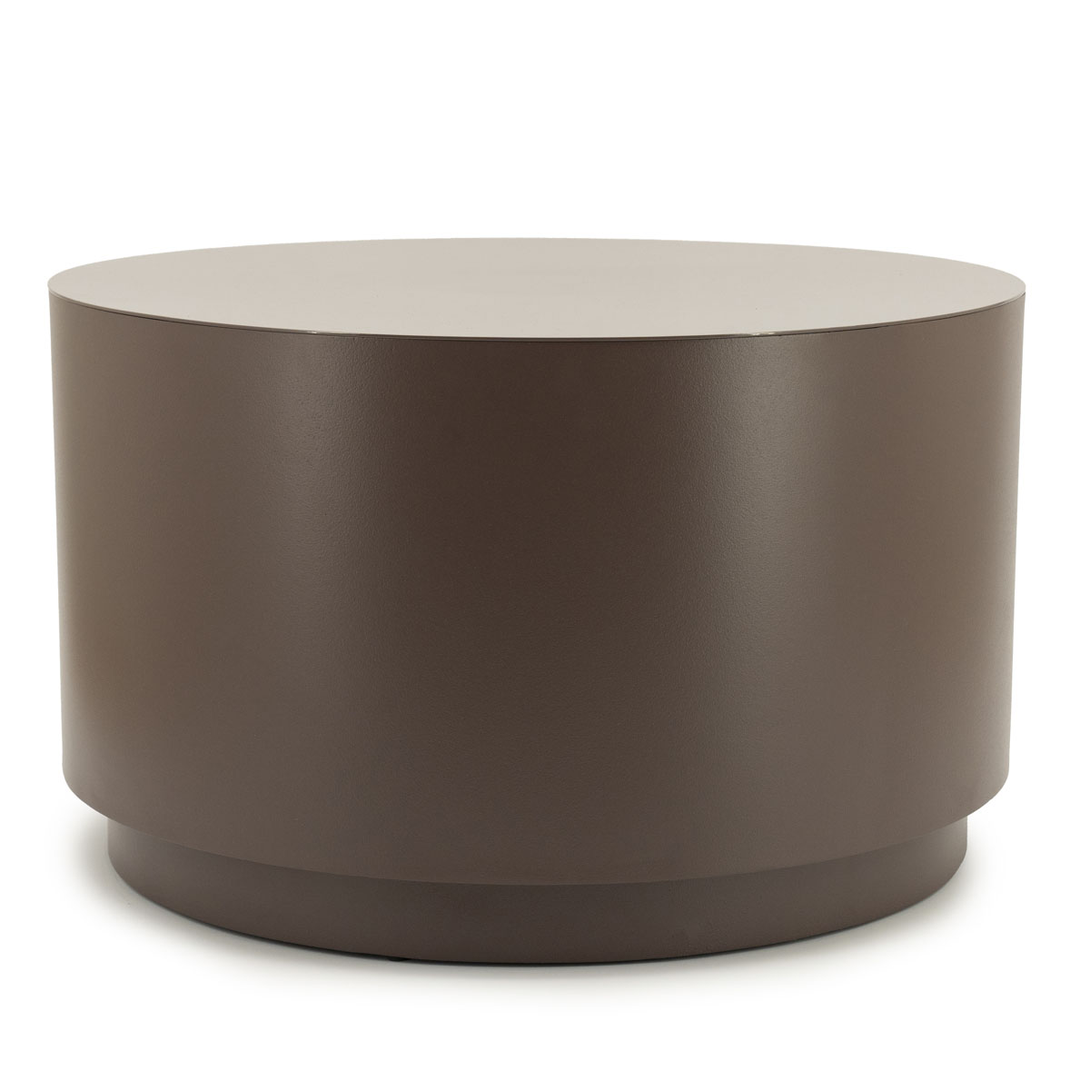 Couchtisch Mesita Rund Dunkel Taupe 60×60 cm