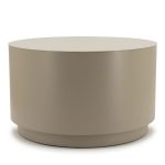 Couchtisch Mesita Rund Taupe 60x60 cm