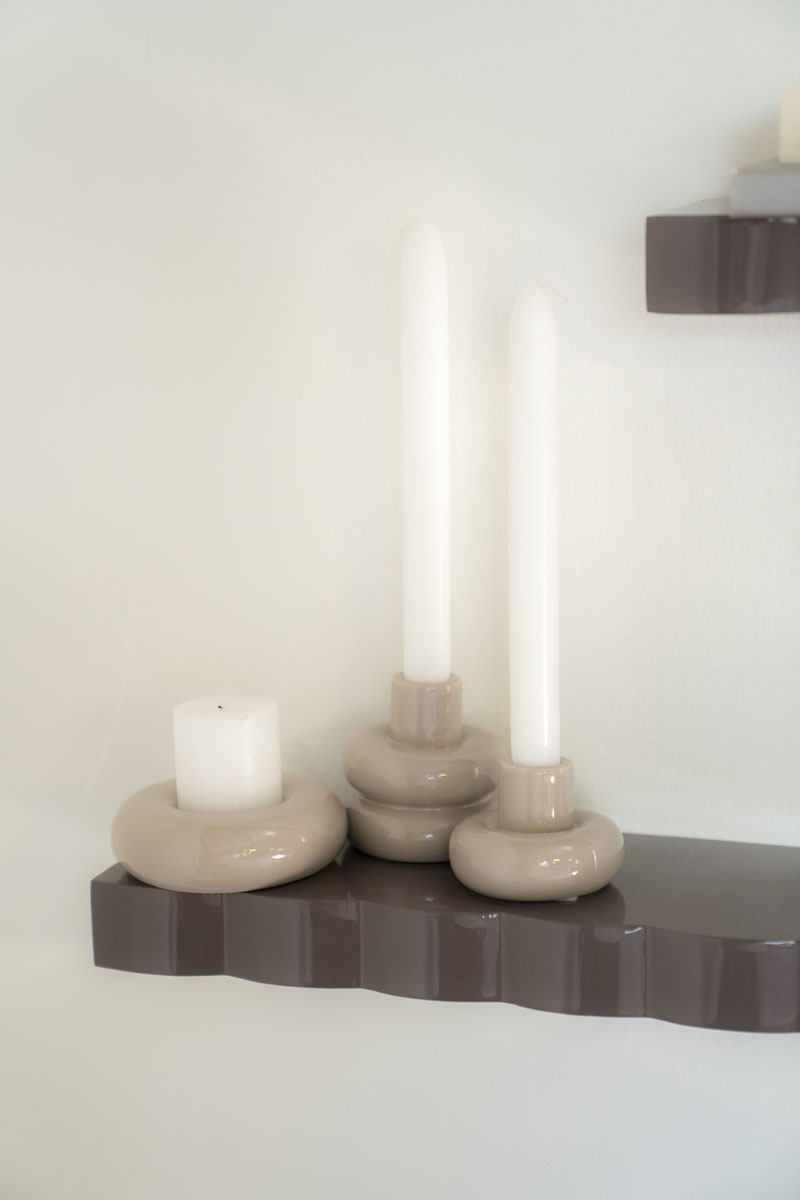 Kerzenhalter Float 3er Set Hellgrau