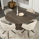 Tropfenförmiger Esstisch aus Eichenholz Lyon