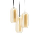 Hängeleuchte Shona Glas Amber 3 Lampen