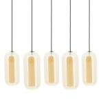 Hängeleuchte Shona Glas Amber 5 Lampen