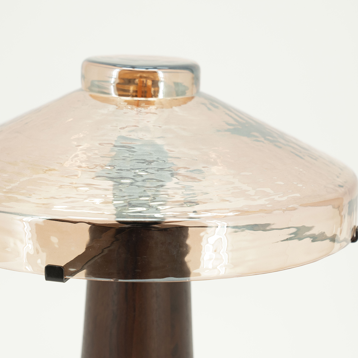 Tischleuchte Dome getönt Glas 42 cm