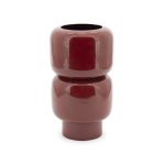 Vase Rollo Metall Burgundy 14x14x25 cm