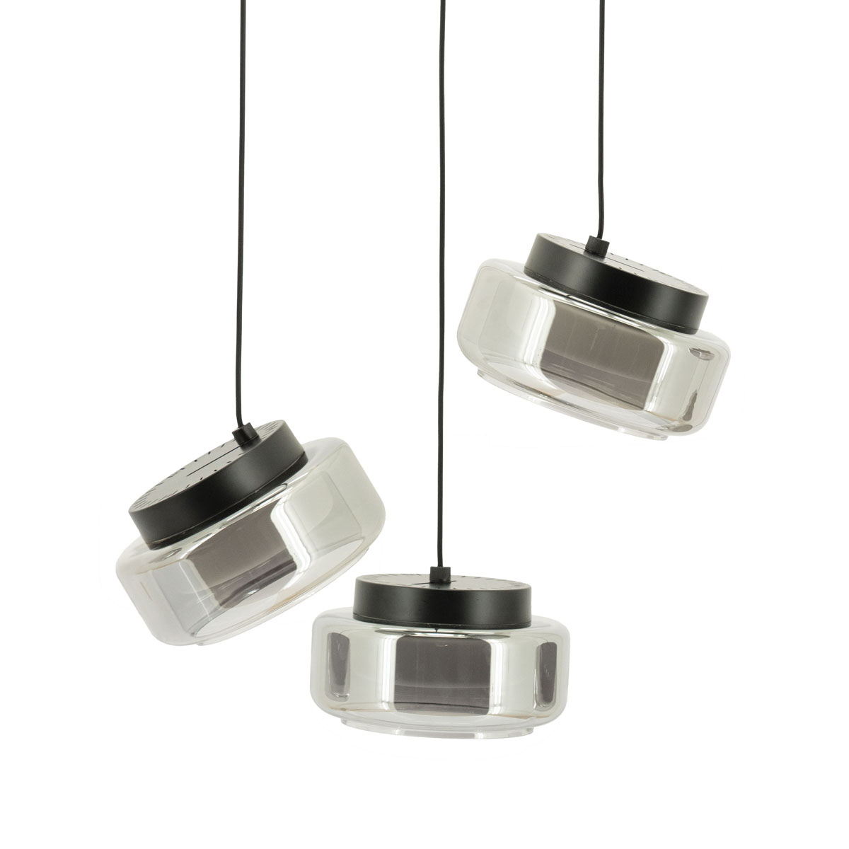 Verstellbare Hängeleuchte Pivot Glas 3 Lampen
