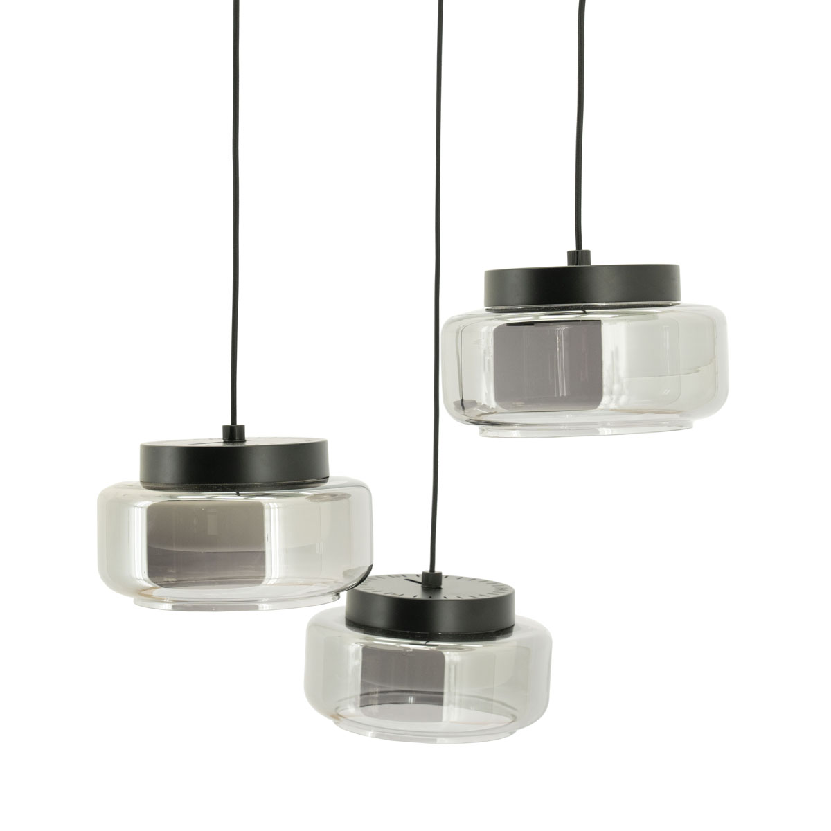 Verstellbare Hängeleuchte Pivot Glas 3 Lampen