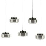 Verstellbare Hängeleuchte Pivot Glas 5 Lampen