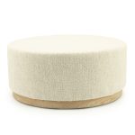 Hocker Avah Rund Beige Mantz 80x80 cm