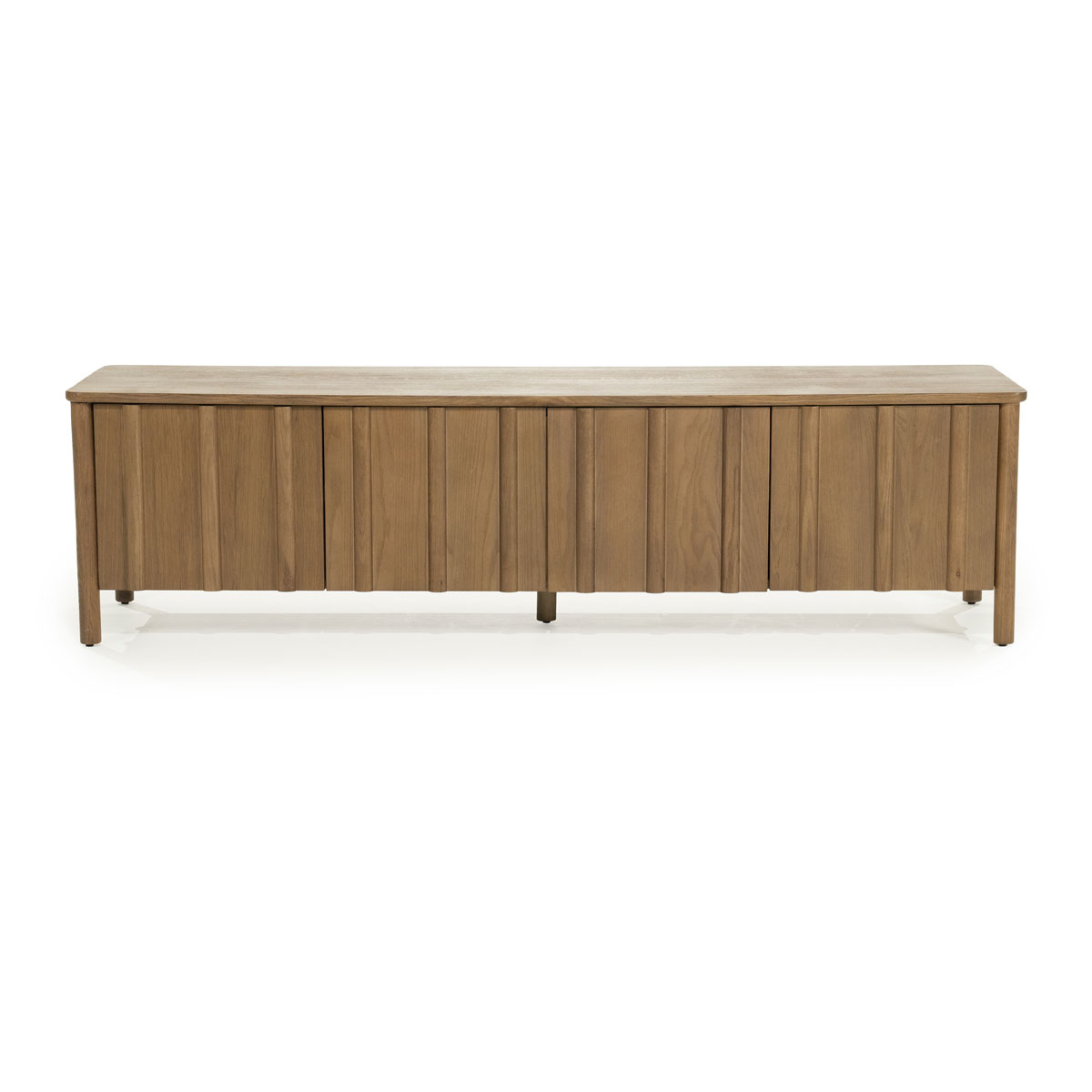 Jake TV-Schrank, 4 Türen, braunes Eichenholz, 183 cm