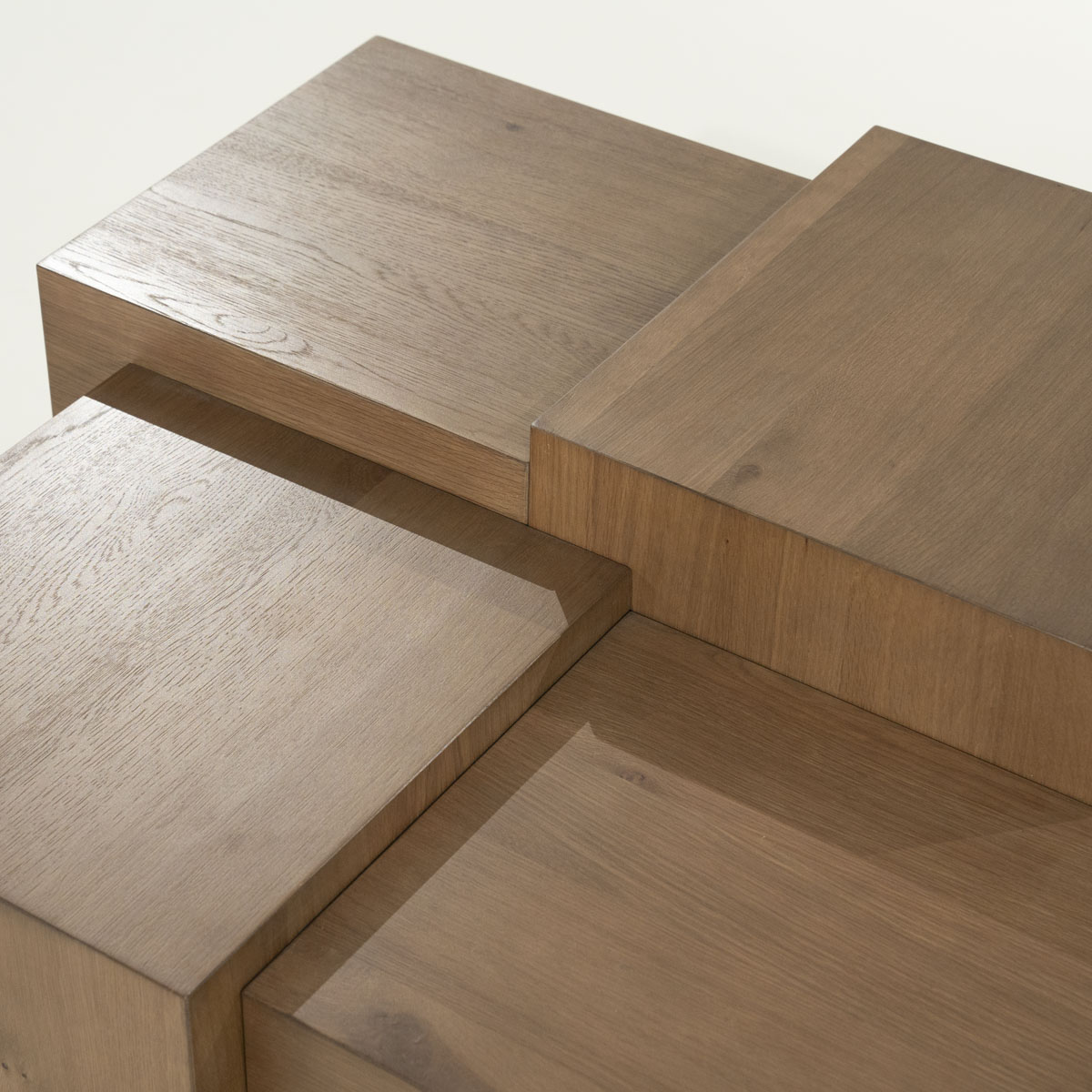 Quadratischer Couchtisch Quinten Braun 80×80 cm
