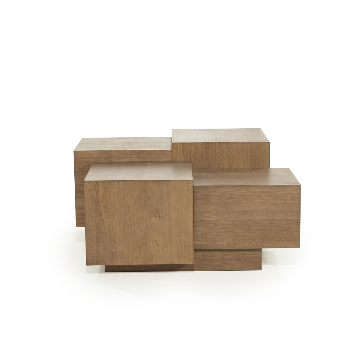 Quadratischer Couchtisch Quinten Braun 80×80 cm