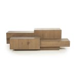 Rechteckiger Couchtisch Quinten Braun 140x75 cm