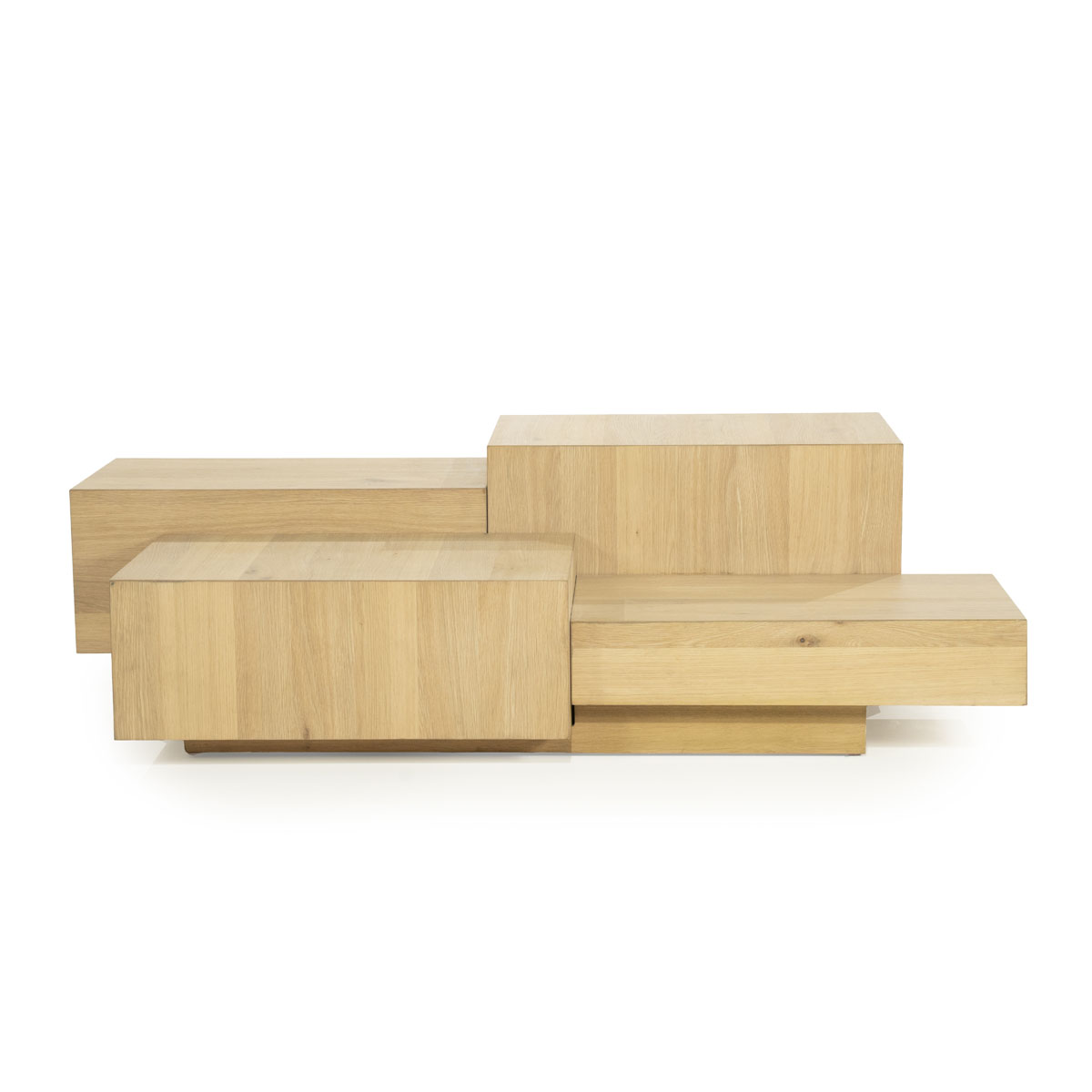 Rechteckiger Couchtisch Quinten Natur 140×75 cm