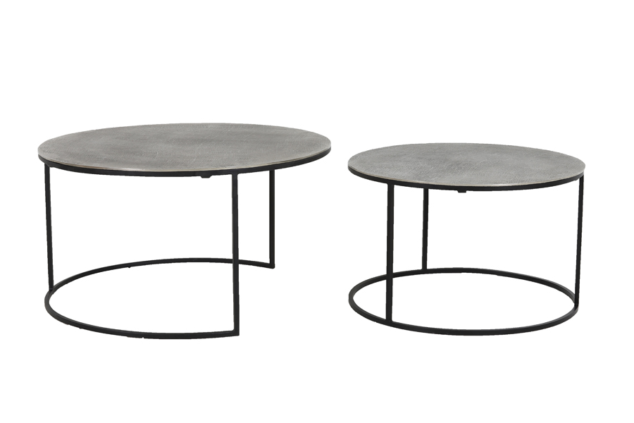 Couchtisch 2er Set  RENGO antik blei