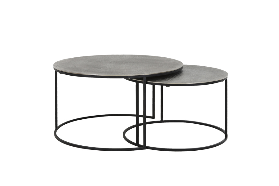 Couchtisch 2er Set  RENGO antik blei