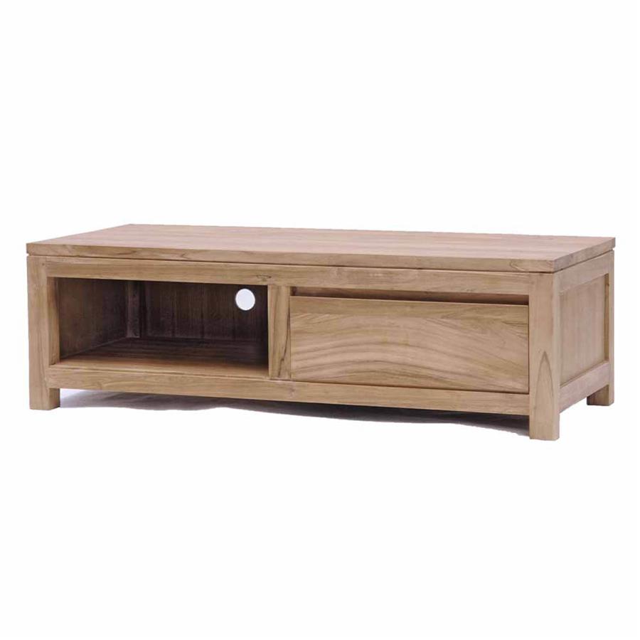 TV-Schrank Corona Teakholz Mit 1 Schublade 120 cm