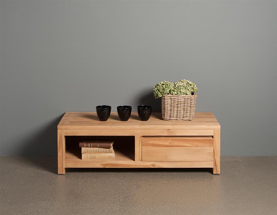 TV-Schrank Corona Teakholz Mit 1 Schublade 120 cm
