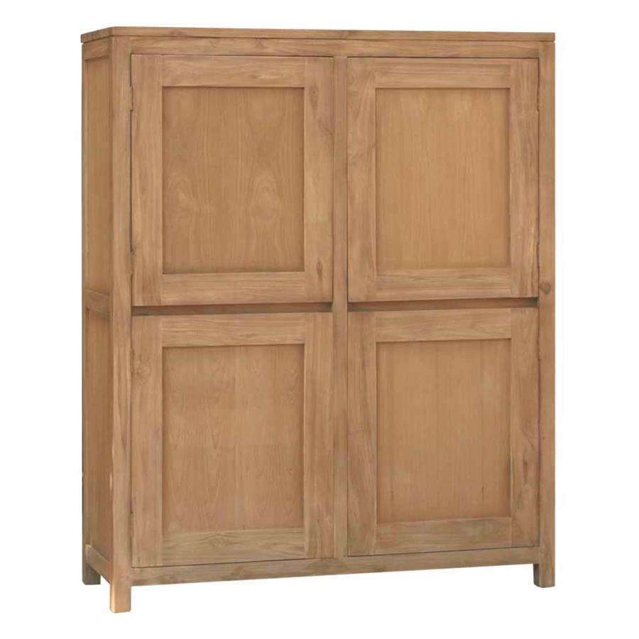 Kommode Corona Teak Mit 4 Türen 130 cm
