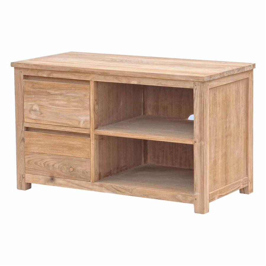 TV-Schrank Corona Teakholz Mit 2 Schubladen 100 cm