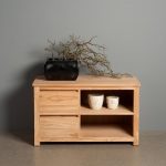 TV-Schrank Corona Teakholz Mit 2 Schubladen 100 cm