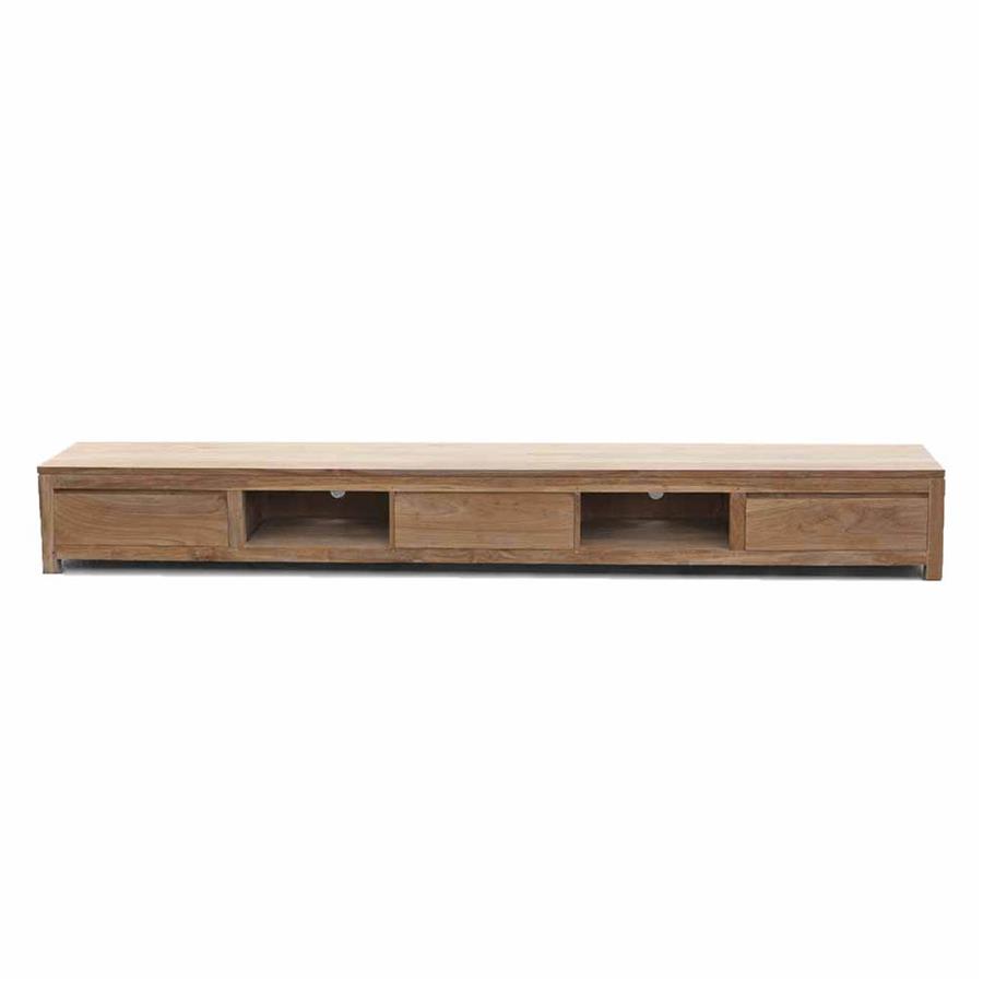 TV-Schrank Corona Teakholz Mit 3 Schubladen 300 cm