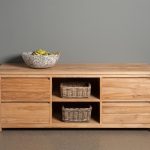 TV-Schrank Corona Teakholz Mit 4 Schubladen 160 cm