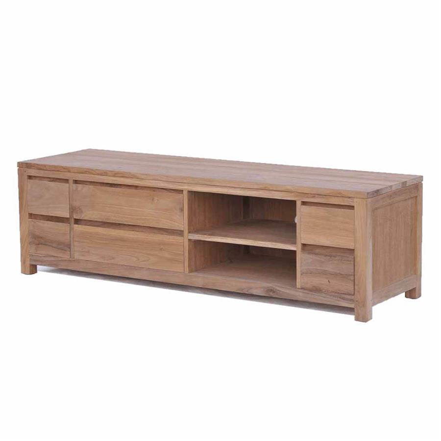 TV-Schrank Corona Teakholz Mit 6 Schubladen 170 cm