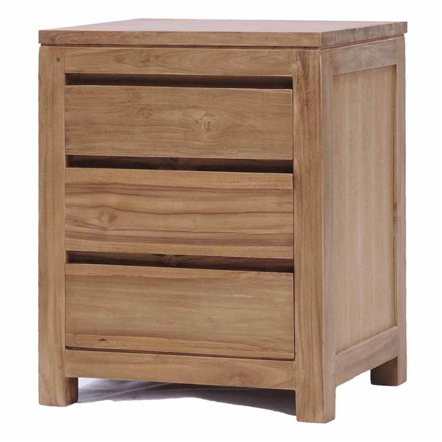 Kommode Corona Teakholz Mit 3 Schubladen