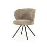 Drehbarer Esszimmerstuhl Jayson Chenille Braun