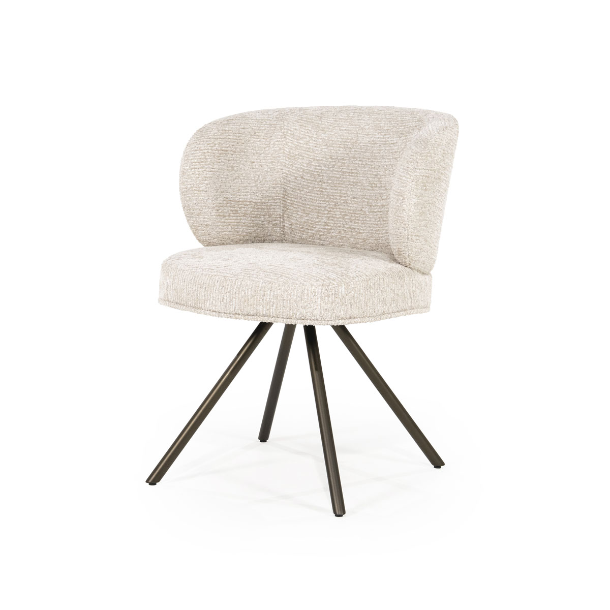 Drehbarer Esszimmerstuhl Jayson Chenille Taupe