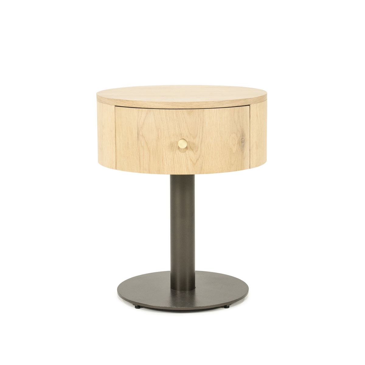 Runder Nachttisch Skye Eiche Natur