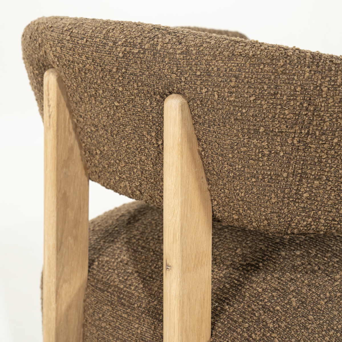 Sessel Lola Eiche und Bouclé Braun