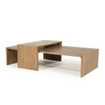 Set aus 2 Couchtischen Flo Eichefurnier Hellbraun