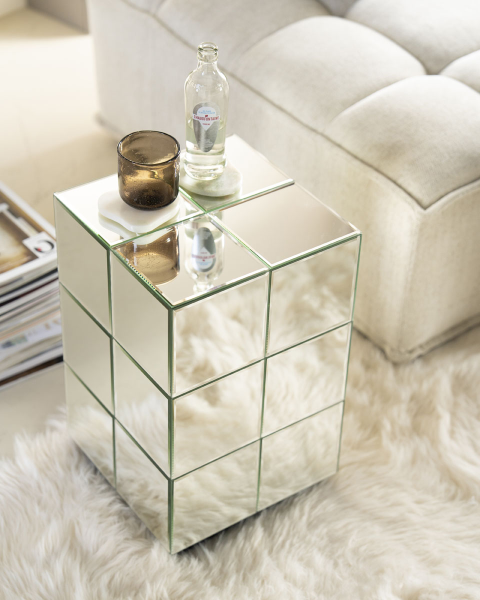 Beistelltisch Flectron Glas 30 x 30 cm