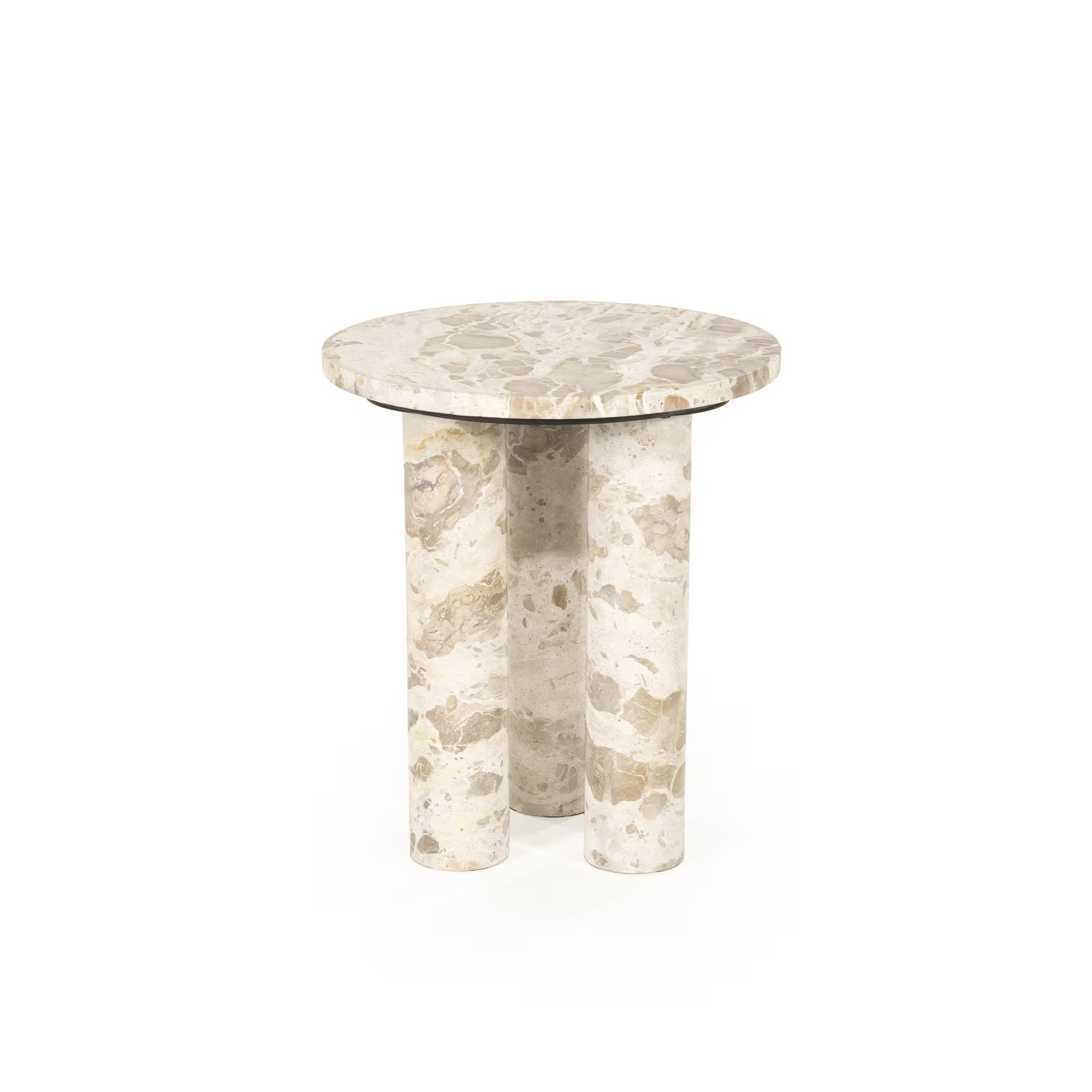 Beistelltisch Marmo Marmor Beige 40×40 cm