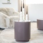 Beistelltisch Mesita Rund Dunkeltaupe