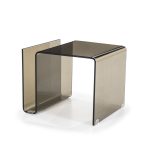 Beistelltisch Shadow Glas Braun 48x42 cm