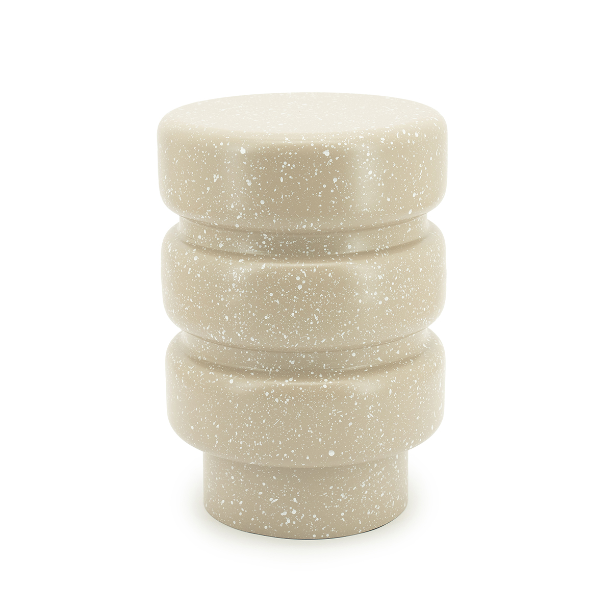 Beistelltisch Spatter Metall Taupe 30 x 30 cm