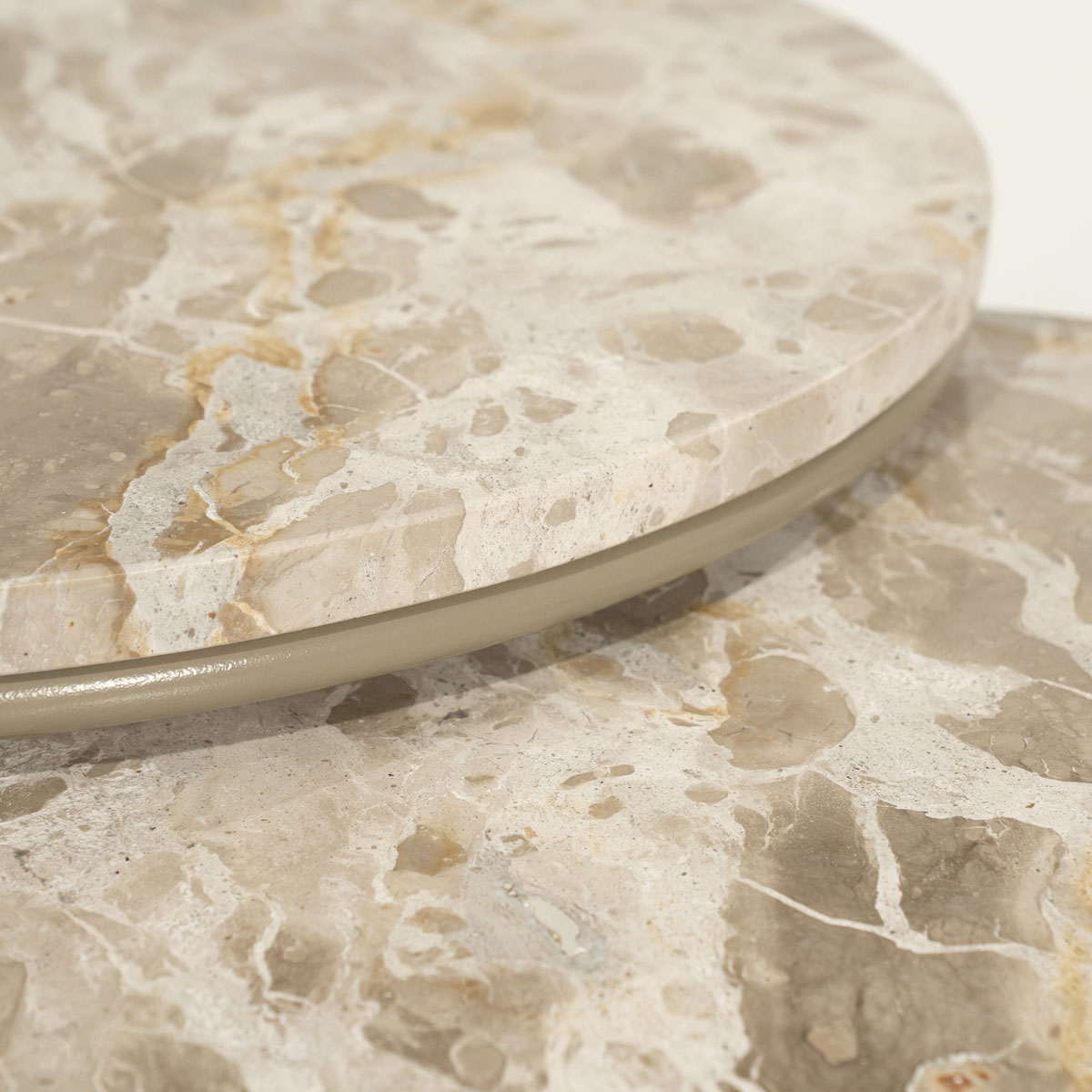 Couchtisch Marnish Marmor Braun 70×70 cm