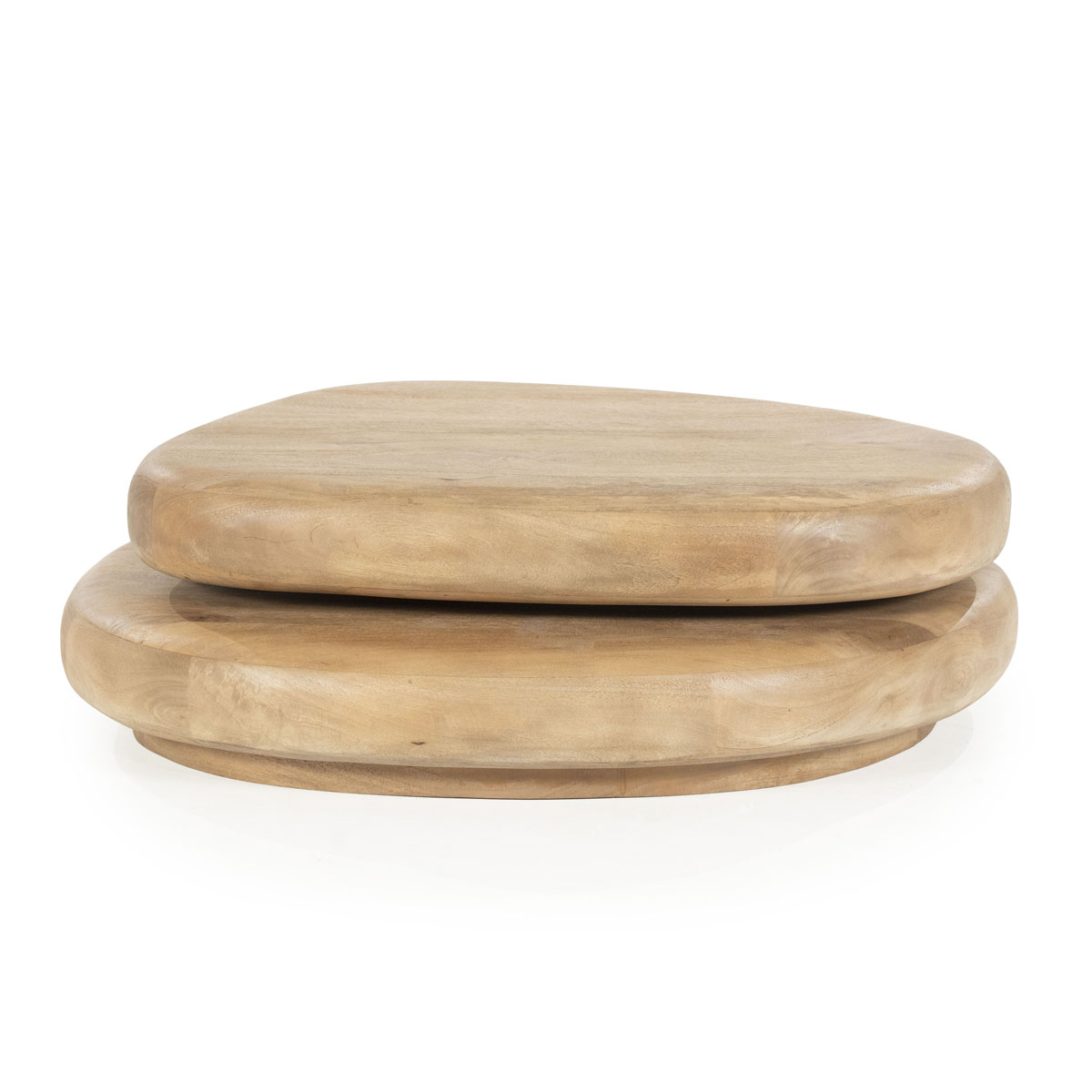 Couchtisch Kabo Drehbar Mangoholz Hellbraun 100×80 cm