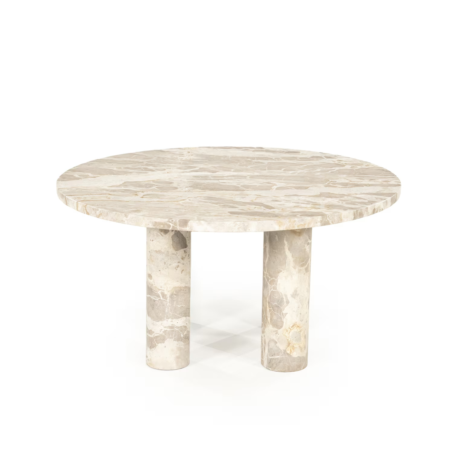 Couchtisch Marmo Marmor Beige 70×70 cm