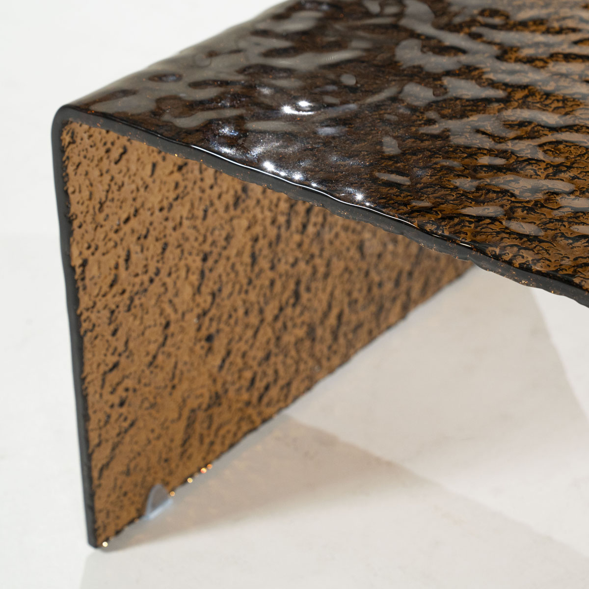 Couchtisch Ripple Dunkelbraunes Glas 110 x 55 cm